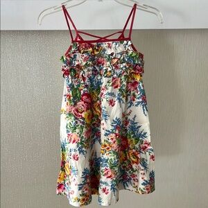Ralph Lauren Girls Floral Dress with Ruffle Details